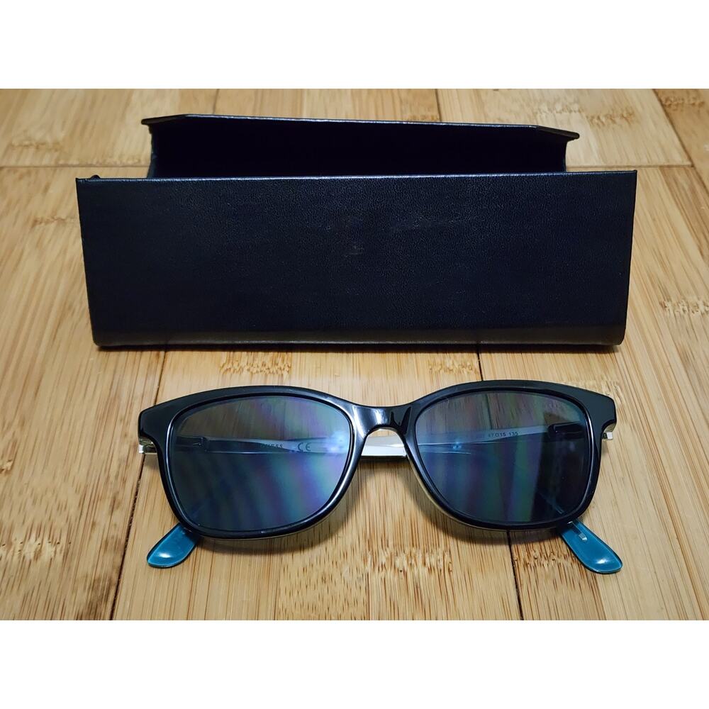 Guess GU9177 Youth Eyeglasses Frame Black Teal Flex 47-15-135 With Lens + Case